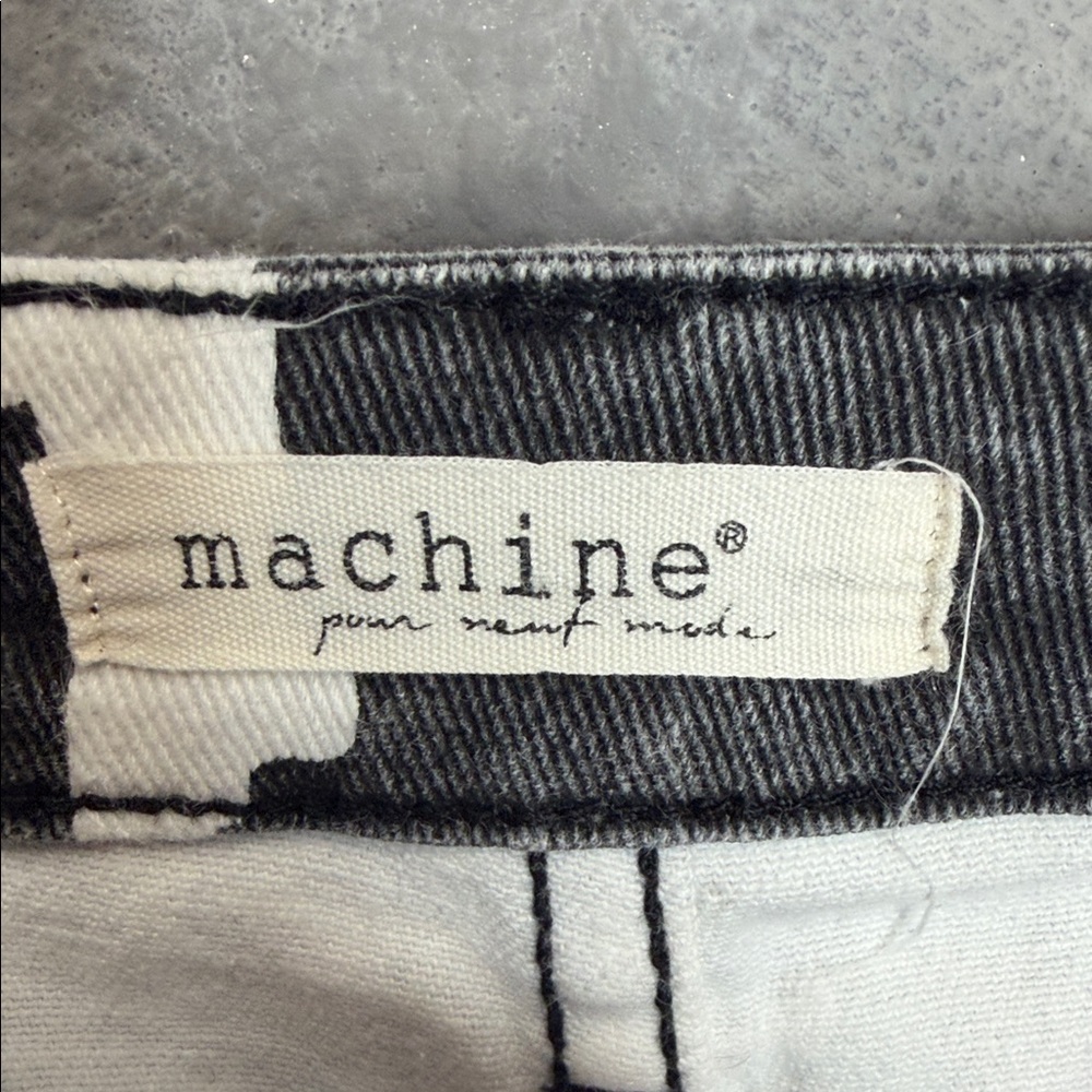 Machine Monochrome Patterned Jeans - image 2